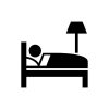 Hotel,bed icon / public information symbol